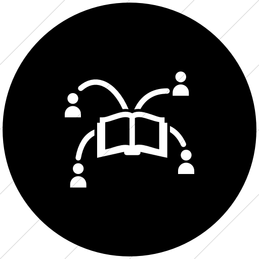 Flat Circle White On Black Iconathon Massive Open