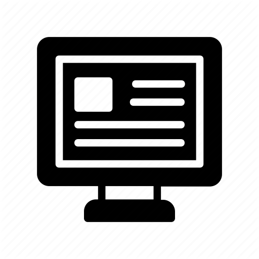 Bloging, Content, Monitor, Online Icon