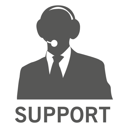 Male Support Agent Grey Icon