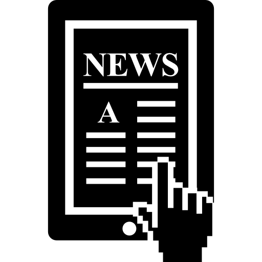 Checking Online News On Tablet Icons Free Download