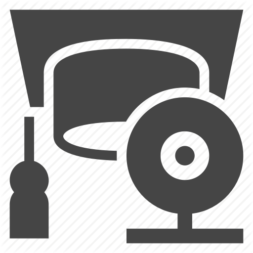 Graduate, Hat, Learning, Online, Training, Tutoring, Webcam Icon