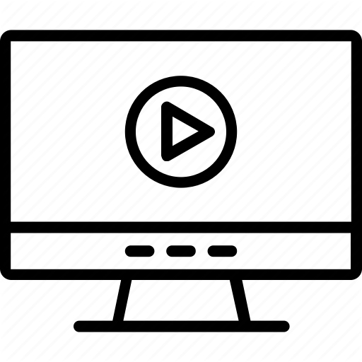 Lcd, Led, Monitor, Online Video, Play Video, Streaming, Video Icon