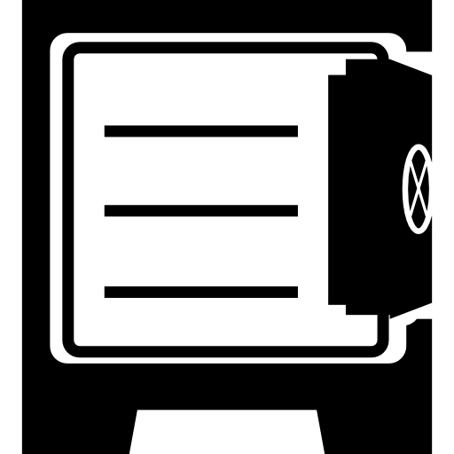 Safe Box Empty With Open Door Icons Free Download