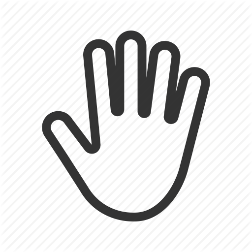 Contact, Fingers, Five, Hand Gesture, Open, Palm Icon