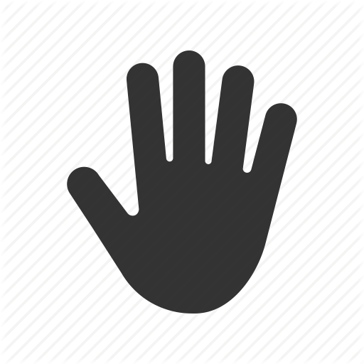 Fingers, Five, Hand Gesture, Open, Palm Icon