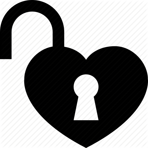 Heart, Lock, Love, Open, Padlock, Unlocked Icon