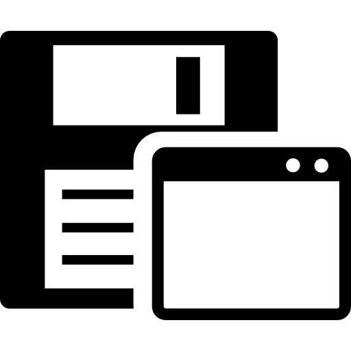 Floppy Diskette With Open Window Icons Free Download