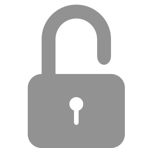 Open, Lock Icon