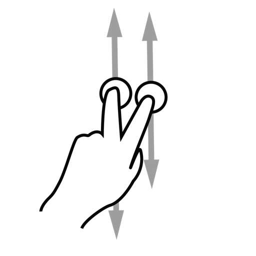 Finger, Gestureworks, Scroll, Two Icon