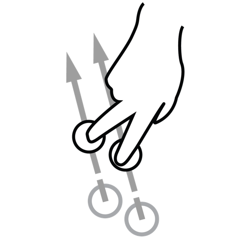 Finger, Gestureworks, Swipe, Two Icon