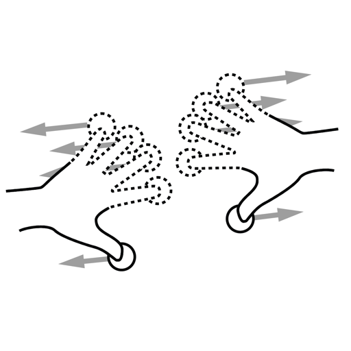 Finger, Gestureworks, N, Split Icon