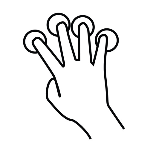 Finger, Four, Gestureworks, Tap Icon