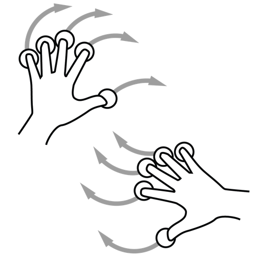 Gestureworks, Hand, Rotate, Two Icon