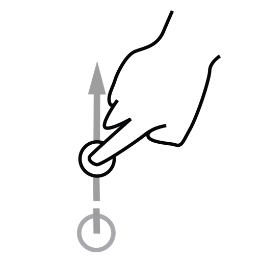 Finger, Gestureworks, One, Swipe Icon