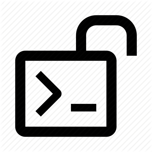 Code, Coding, Open, Source, Terminal, Unlock Icon