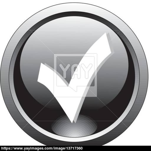 Black Button Or Icon For Webdesign