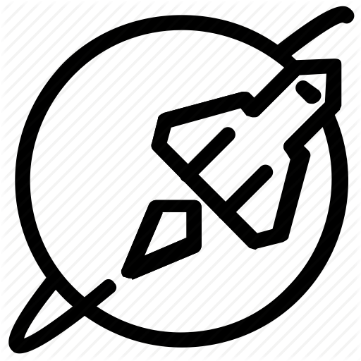 Orbit, Rocket, Space, Transportation Icon