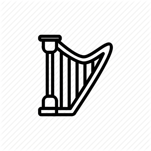 Harp, Instrument, Melody, Music, Orchestra Icon