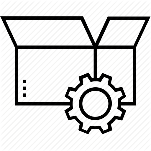 Box, Cog, Ecommerce, Order Management, Sales Icon