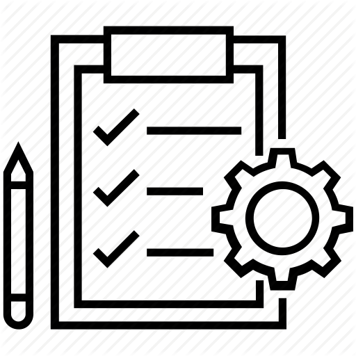Checklist, Clipboard, Cog, Order, Order Processing Icon