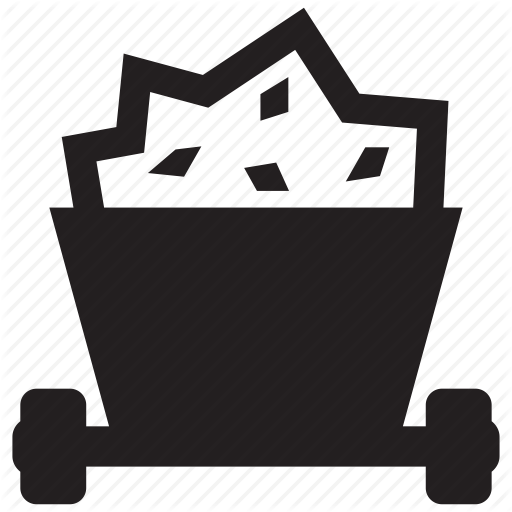 Cart, Mine, Mineral, Mining, Ore, Trolley, Wagon Icon