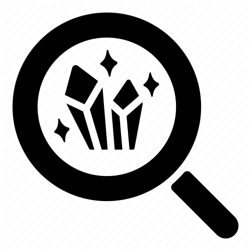 Glass, Magnifier, Magnifying, Ore, Science Icon