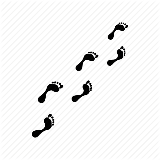 Foot, Footprint, Human, Icons, Print, Trail Icon