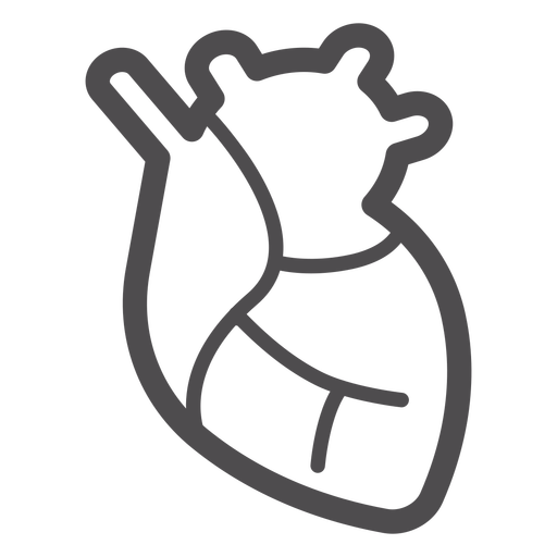 Heart Organ Stroke Icon