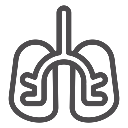 Lungs Organ Stroke Icon
