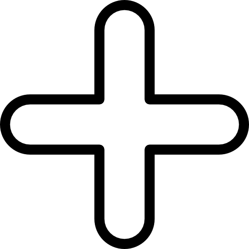 White Cross With Black Outline Icons Free Download