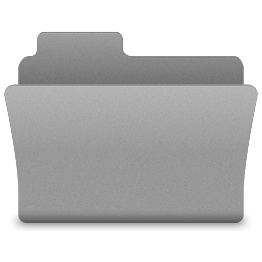 Grey Open Folder Icon