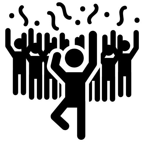 Man In A Party Dancing With People Free Vector Icons Designed