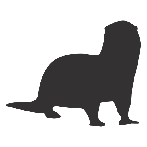 Otter Muzzle Tail Silhouette