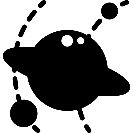 Planets On Orbits Icons Free Download