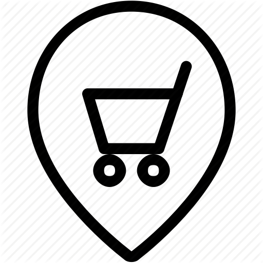 Cart, Gps, Map, Maps, Navigation, Pin, Shopping, Style, Two Icon