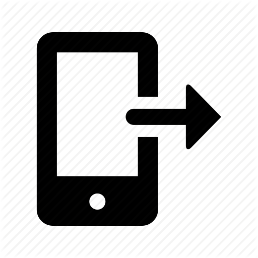 Arrow, Direction, Output, Right, Smartphone Icon