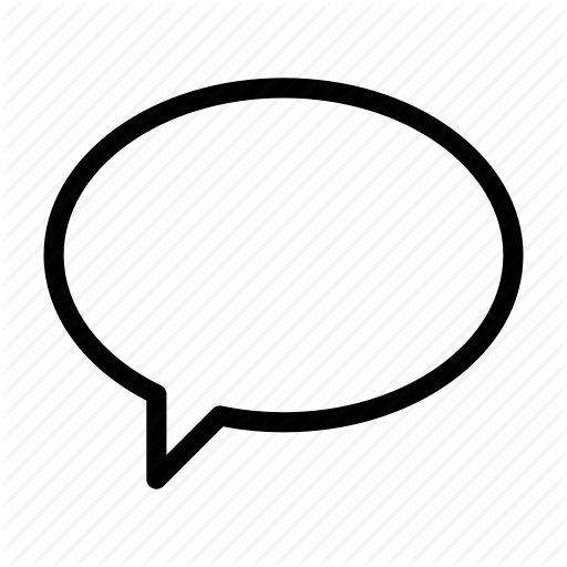 Baloon, Chat, Empty, Left, Oval Icon