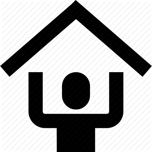 Finance, Head, Human, Over, Person, Roof, Security Icon