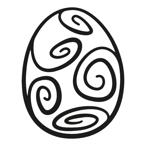 Decorated, Egg, Easter Icon Free Of Easter Curvy