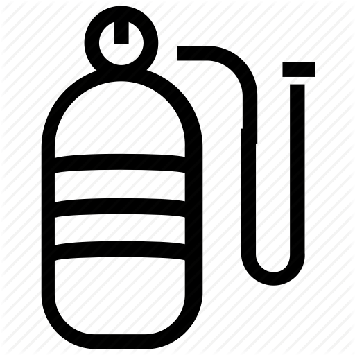 Bottle, Diving, Oxygen Icon
