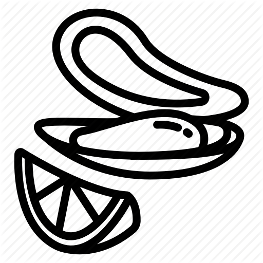 Food, Lemon, Nutrition, Oyster, Sea, Seafood, Slice Icon