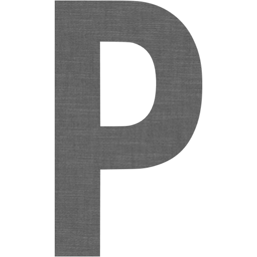 Grey Wall Letter P Icon