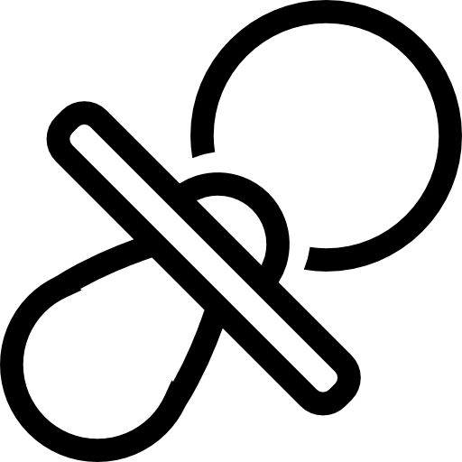 Baby Pacifier Outline Icons Free Download