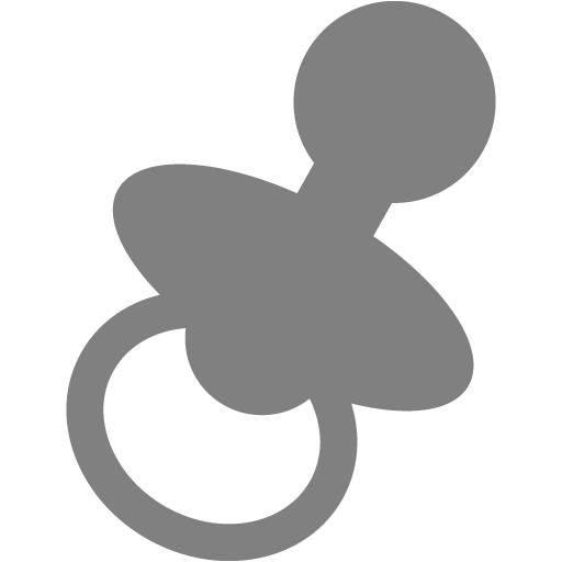 Gray Pacifier Icon