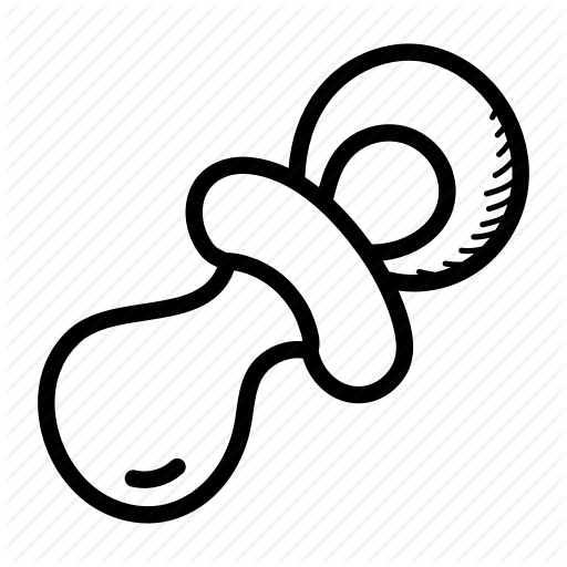 Baby, Baby Accessories, Baby Pacifier, Dummy, Hand Drawn, Pacifier