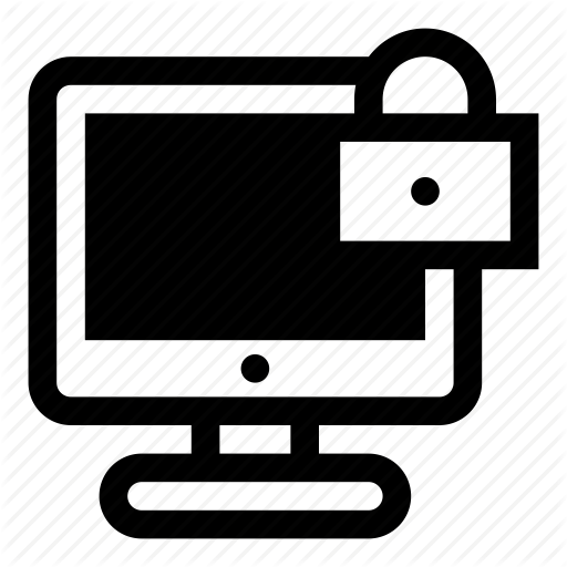 Block, Computer, Display, Lock, Locked, Monitor, Screen Icon