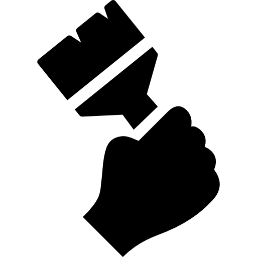 Hand Holding Up A Paintbrush Icons Free Download