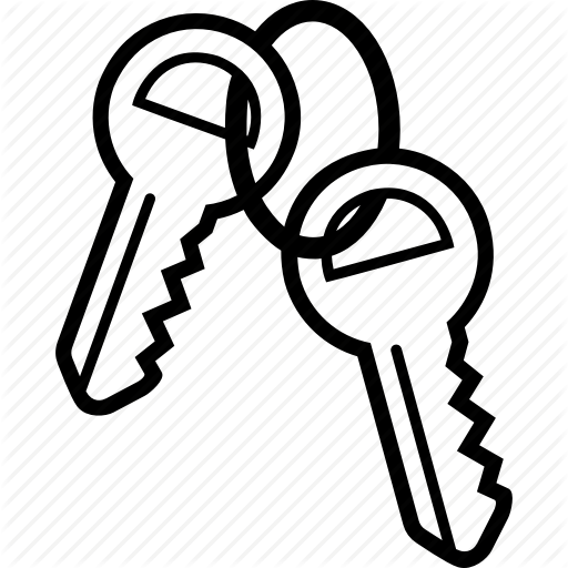 Home, House, Keys, Pair Icon