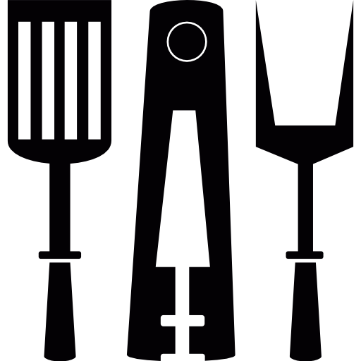 Pallet, Barbecue, Tools And Utensils, Fork, Tweezers, Kitchenware Icon