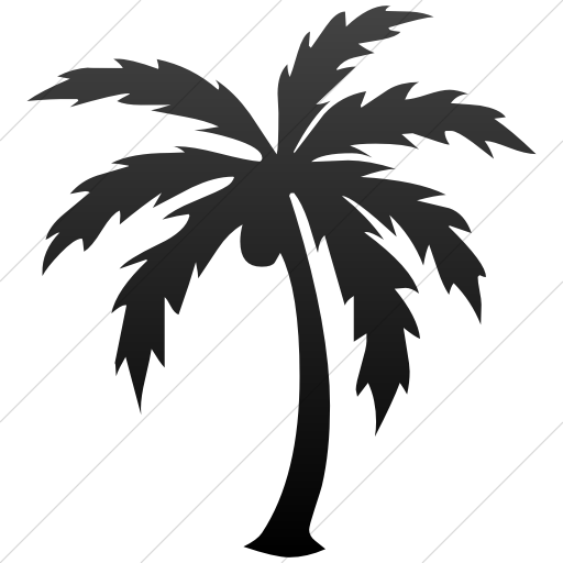 Simple Black Gradient Classica Palm Tree Icon